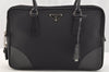 Authentic PRADA Nylon Tessuto Saffiano Leather Shoulder Hand Bag Black 4860I