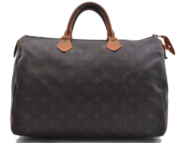 Authentic LOUIS VUITTON Monogram Speedy 35 Hand Bag M41524 LV 4861C