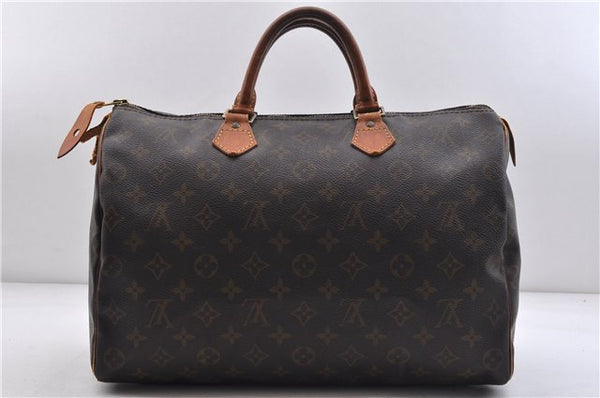 Authentic LOUIS VUITTON Monogram Speedy 35 Hand Bag M41524 LV 4861C