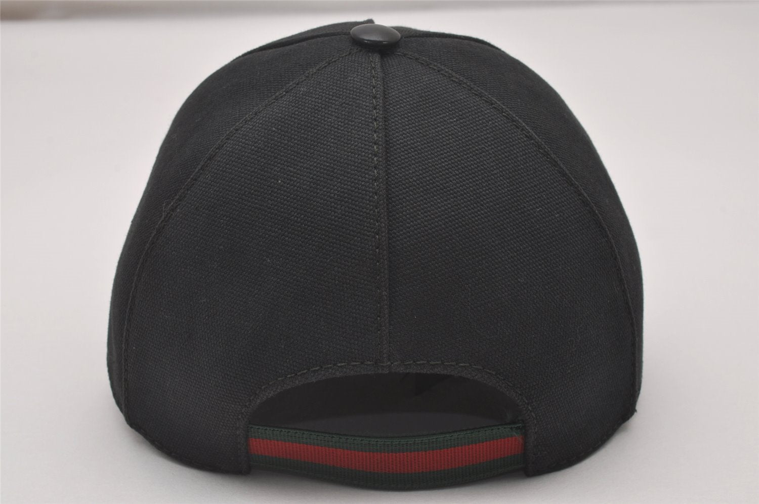 Authentic GUCCI Web Sherry Line Cap Canvas Leather Size S 21.7