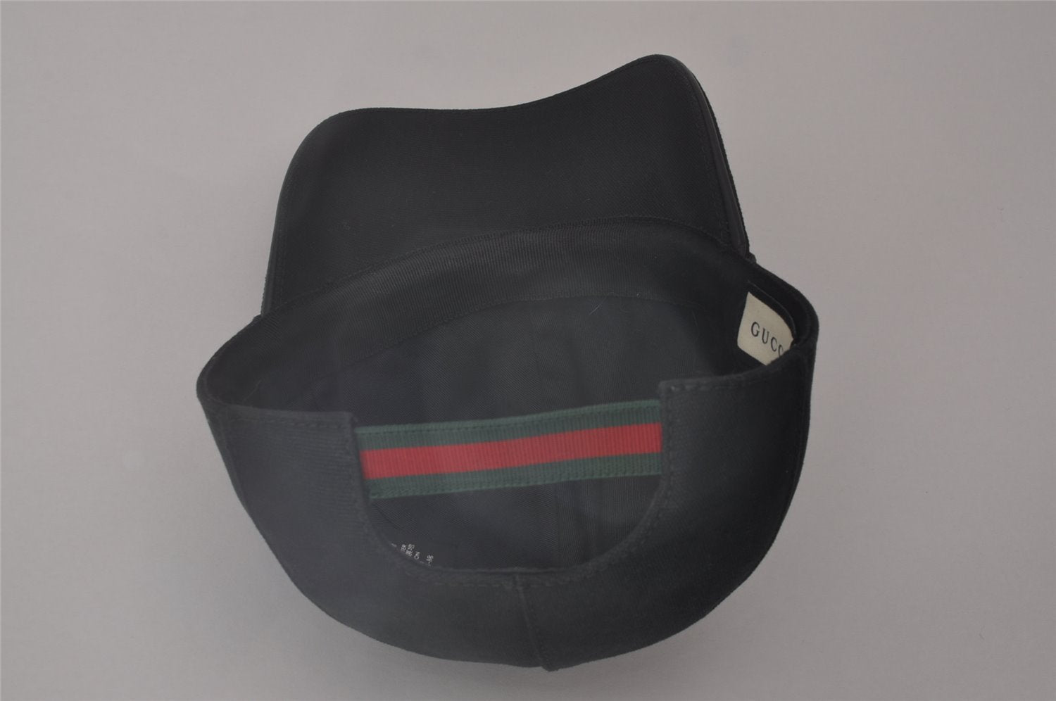 Authentic GUCCI Web Sherry Line Cap Canvas Leather Size S 21.7