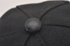 Authentic GUCCI Web Sherry Line Cap Canvas Leather Size S 21.7" Black 4861I