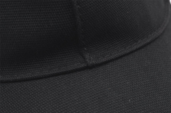 Authentic GUCCI Web Sherry Line Cap Canvas Leather Size S 21.7" Black 4861I