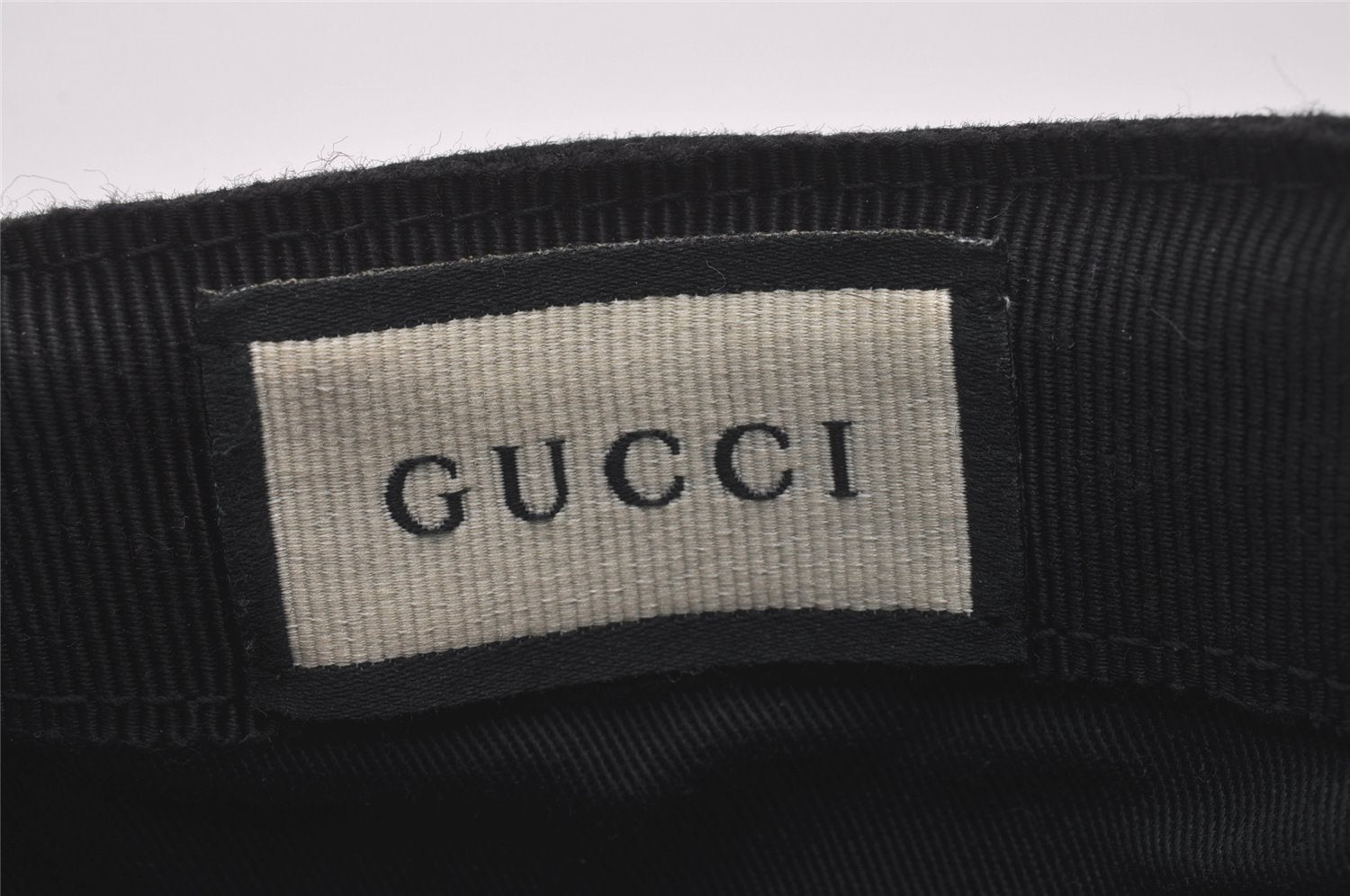 Authentic GUCCI Web Sherry Line Cap Canvas Leather Size S 21.7