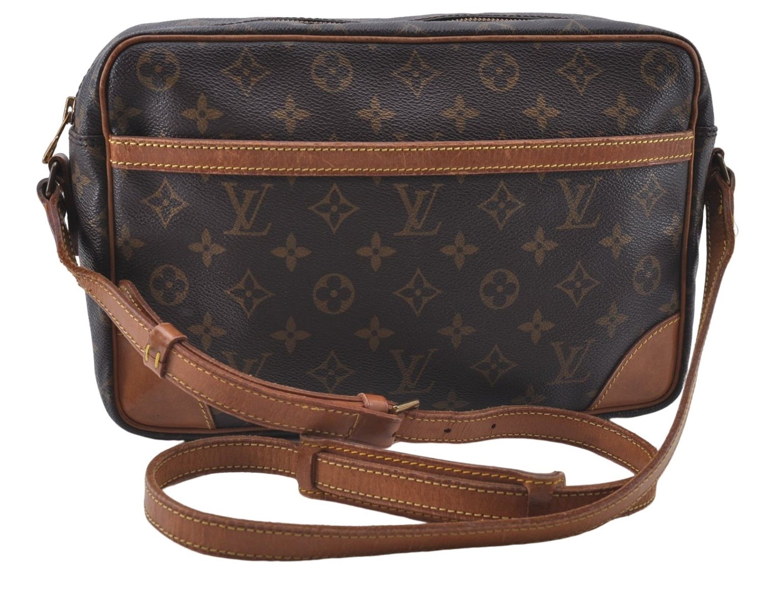Auth Louis Vuitton Monogram Trocadero 30 Shoulder Cross Body Bag M51272 LV 4862D