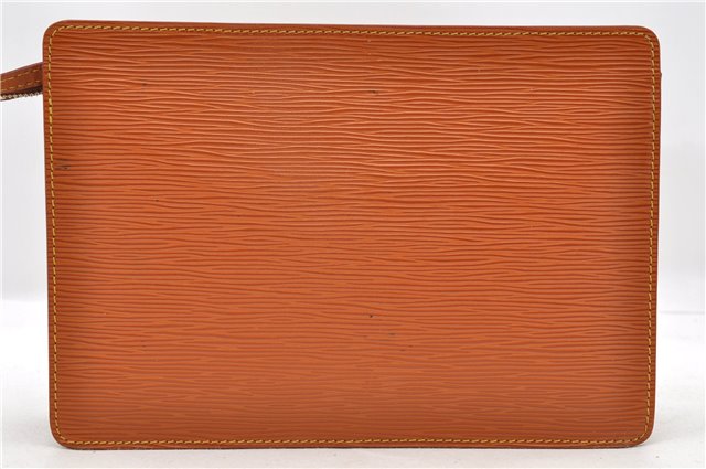 Authentic LOUIS VUITTON Epi Pochette Homme Clutch Bag Brown M52528 LV 4863C