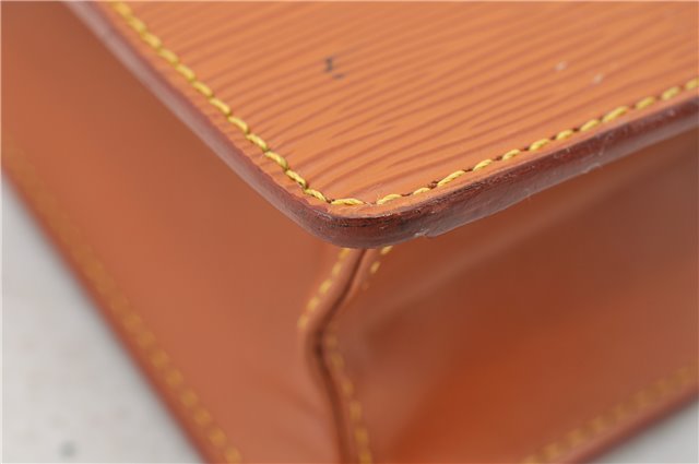 Authentic LOUIS VUITTON Epi Pochette Homme Clutch Bag Brown M52528 LV 4863C