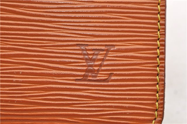 Authentic LOUIS VUITTON Epi Pochette Homme Clutch Bag Brown M52528 LV 4863C