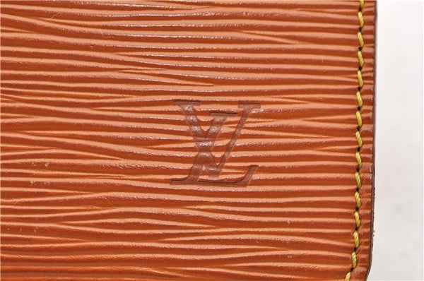 Authentic LOUIS VUITTON Epi Pochette Homme Clutch Bag Brown M52528 LV 4863C