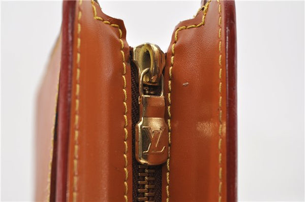 Authentic LOUIS VUITTON Epi Pochette Homme Clutch Bag Brown M52528 LV 4863C