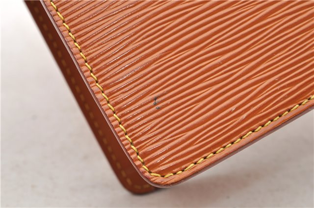 Authentic LOUIS VUITTON Epi Pochette Homme Clutch Bag Brown M52528 LV 4863C
