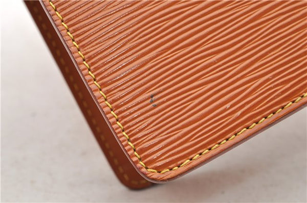 Authentic LOUIS VUITTON Epi Pochette Homme Clutch Bag Brown M52528 LV 4863C