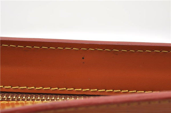 Authentic LOUIS VUITTON Epi Pochette Homme Clutch Bag Brown M52528 LV 4863C