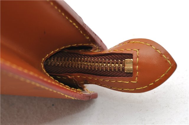 Authentic LOUIS VUITTON Epi Pochette Homme Clutch Bag Brown M52528 LV 4863C