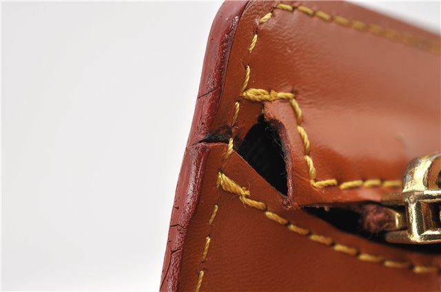 Authentic LOUIS VUITTON Epi Pochette Homme Clutch Bag Brown M52528 LV 4863C