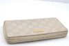 Authentic GUCCI Guccissima GG Leather Long Wallet Purse 112724 White 4863I