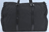 Authentic FENDI Zucca Travel Boston Bag Nylon Leather Black 4865A