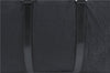 Authentic FENDI Zucca Travel Boston Bag Nylon Leather Black 4865A