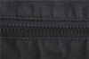 Authentic FENDI Zucca Travel Boston Bag Nylon Leather Black 4865A