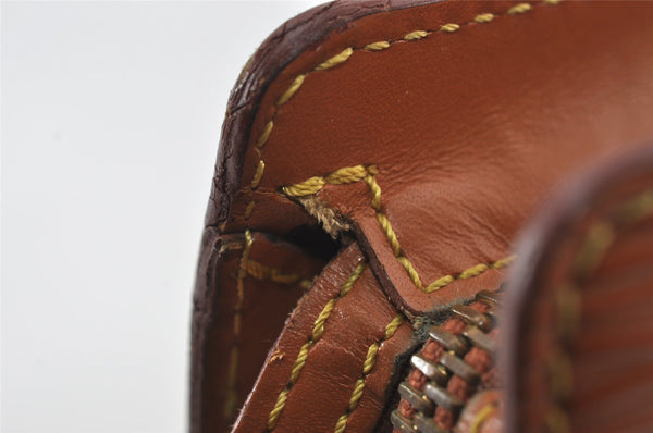 Authentic Louis Vuitton Epi Pochette Homme Clutch Hand Bag Brown M52528 LV 4865I