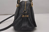 Authentic Chloe Paraty Vintage 2Way Shoulder Hand Bag Purse Leather Black 4866I