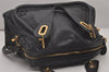 Authentic Chloe Paraty Vintage 2Way Shoulder Hand Bag Purse Leather Black 4866I