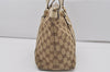Authentic GUCCI Abbey Shoulder Tote Bag GG Canvas Leather 141470 Brown 4867I