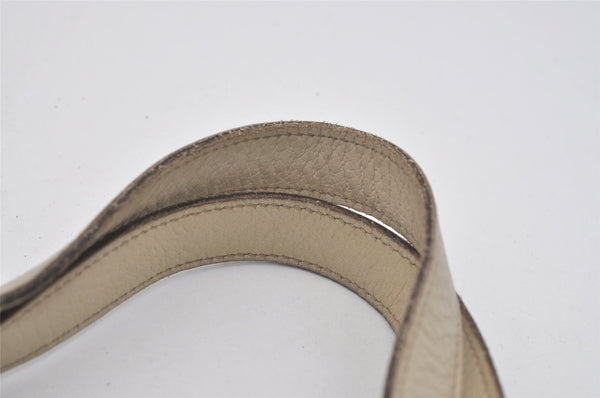 Authentic GUCCI Abbey Shoulder Tote Bag GG Canvas Leather 141470 Brown 4867I