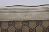 Authentic GUCCI Abbey Shoulder Tote Bag GG Canvas Leather 141470 Brown 4867I