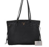 Auth PRADA Tessuto Vernice Nylon Leather Shoulder Tote Bag BR3923 Black 4869D