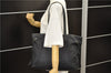 Auth PRADA Tessuto Vernice Nylon Leather Shoulder Tote Bag BR3923 Black 4869D