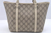 Authentic GUCCI Children's GG PVC Leather Tote Hand Bag Purse 297557 Brown 4869I