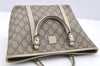 Authentic GUCCI Children's GG PVC Leather Tote Hand Bag Purse 297557 Brown 4869I