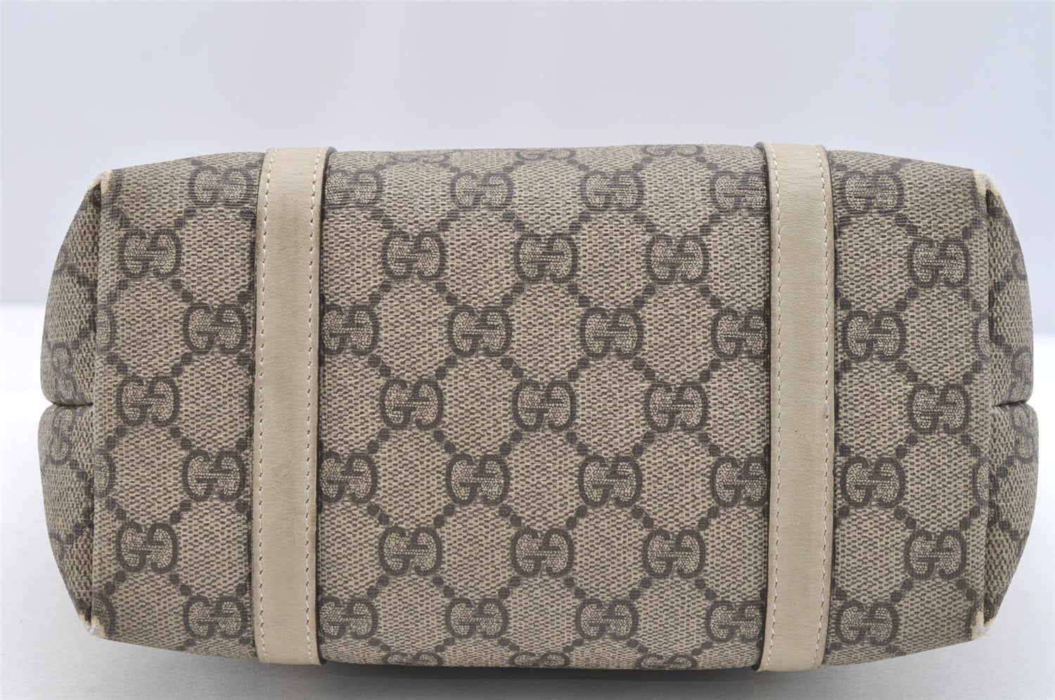 Authentic GUCCI Children's GG PVC Leather Tote Hand Bag Purse 297557 Brown 4869I