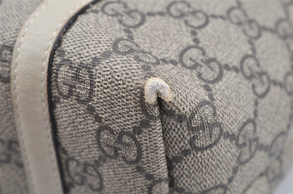 Authentic GUCCI Children's GG PVC Leather Tote Hand Bag Purse 297557 Brown 4869I