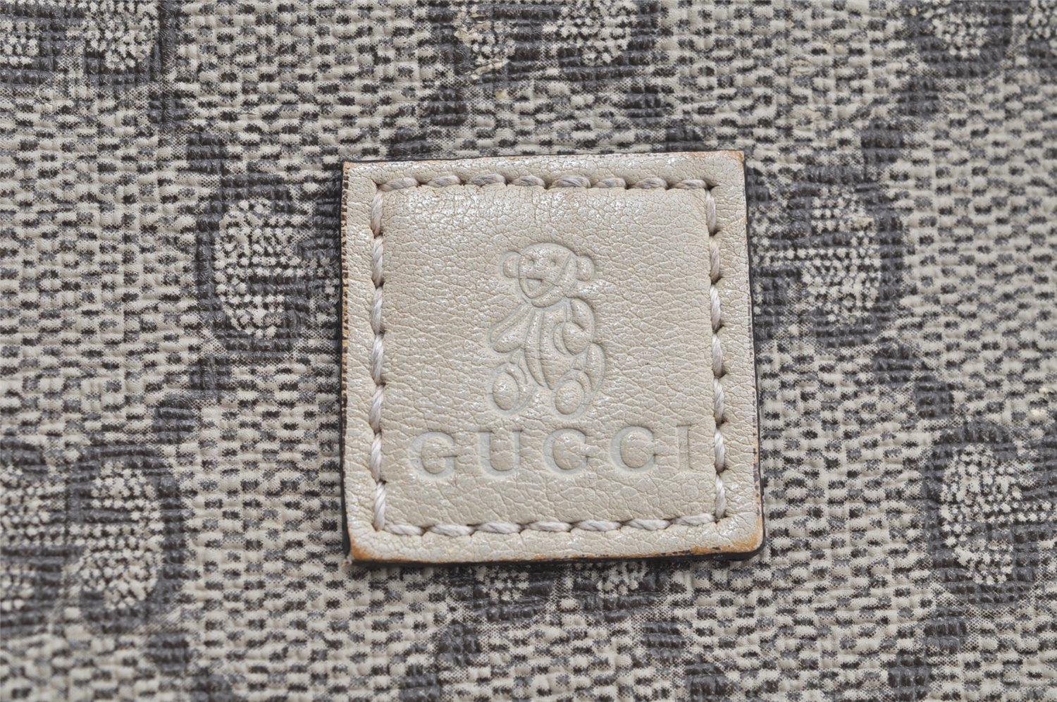 Authentic GUCCI Children's GG PVC Leather Tote Hand Bag Purse 297557 Brown 4869I