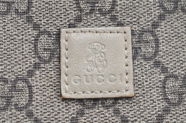 Authentic GUCCI Children's GG PVC Leather Tote Hand Bag Purse 297557 Brown 4869I