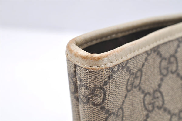 Authentic GUCCI Children's GG PVC Leather Tote Hand Bag Purse 297557 Brown 4869I