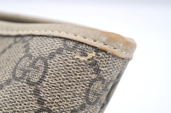 Authentic GUCCI Children's GG PVC Leather Tote Hand Bag Purse 297557 Brown 4869I