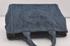 Authentic PRADA Canapa SS Vintage Denim 2Way Shoulder Hand Bag Blue 4870I