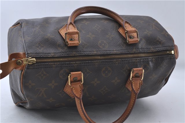 Authentic Louis Vuitton Monogram Speedy 30 Hand Bag M41526 LV 4871D