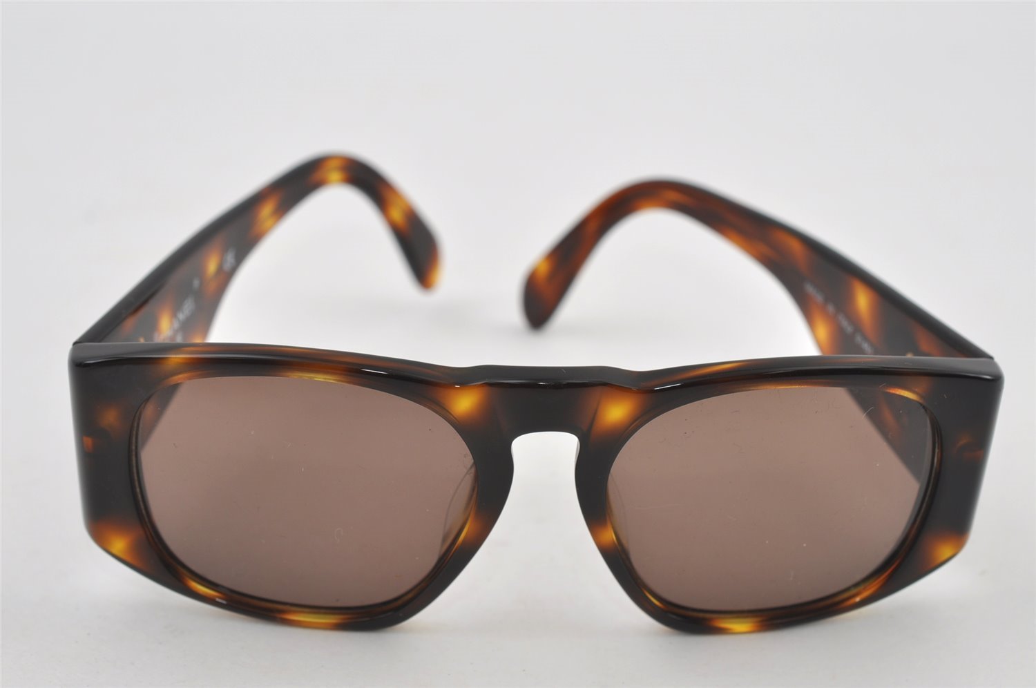 Authentic CHANEL Vintage Sunglasses CoCo Mark Plastic 01451 Brown Junk 4871I