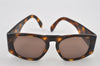 Authentic CHANEL Vintage Sunglasses CoCo Mark Plastic 01451 Brown Junk 4871I