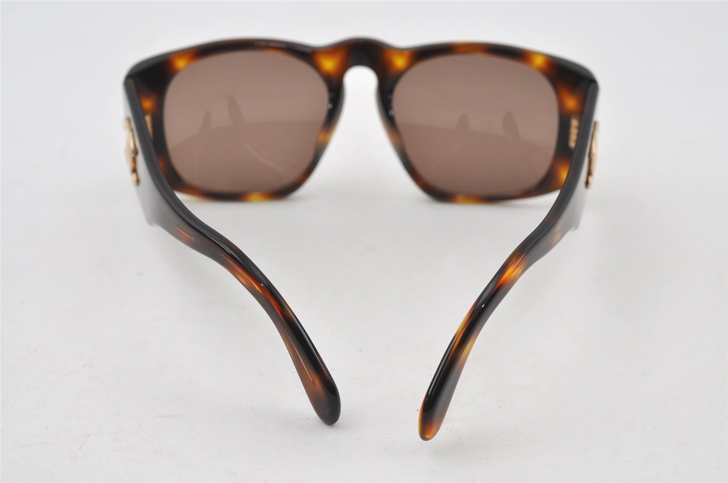 Authentic CHANEL Vintage Sunglasses CoCo Mark Plastic 01451 Brown Junk 4871I
