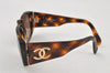 Authentic CHANEL Vintage Sunglasses CoCo Mark Plastic 01451 Brown Junk 4871I
