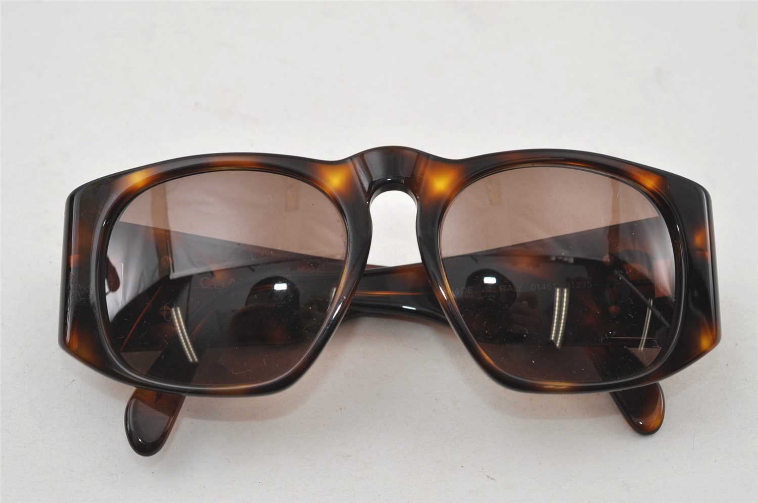 Authentic CHANEL Vintage Sunglasses CoCo Mark Plastic 01451 Brown Junk 4871I