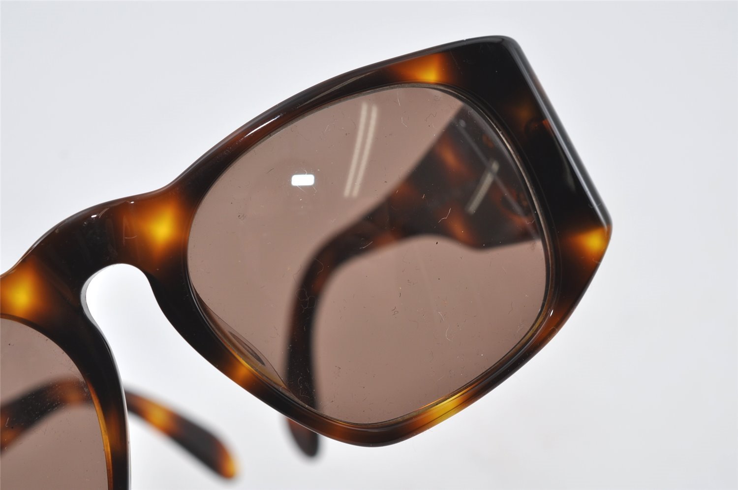 Authentic CHANEL Vintage Sunglasses CoCo Mark Plastic 01451 Brown Junk 4871I