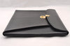 Authentic Burberrys Vintage Leather Documents Case Black 4872I