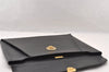 Authentic Burberrys Vintage Leather Documents Case Black 4872I