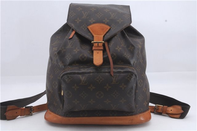 Authentic Louis Vuitton Monogram Montsouris GM Backpack M51135 LV 4873D